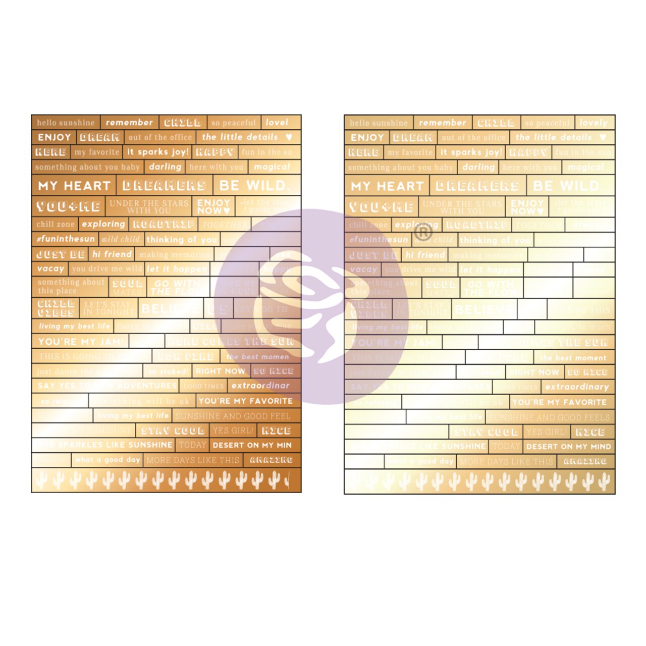 Prima Marketing Inc Golden Desert Collection Word Stickers - 178 Pcs 655350645823